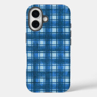 Motif Plaid bleu et blanc moderne Denim