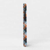 Coques Case-Mate iPhone Motif Plaid Bleu Orange Automne (Dos/Gauche)