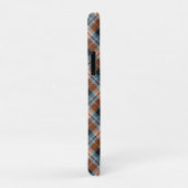 Coques Case-Mate iPhone Motif Plaid Bleu Orange Automne (Dos/Droite)