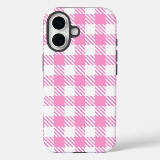 Coques Case-Mate iPhone Motif Plaid Buffalo rose (Verso)