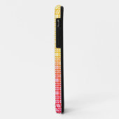 Coques Case-Mate iPhone Motif plaid dégradé jaune rouge (Dos/Gauche)