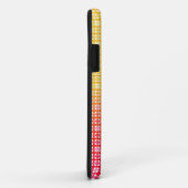 Coques Case-Mate iPhone Motif plaid dégradé jaune rouge (Dos/Droite)