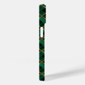 Coques Case-Mate iPhone Motif Plaid Vert Et Or De Noël (Verso / Droite)