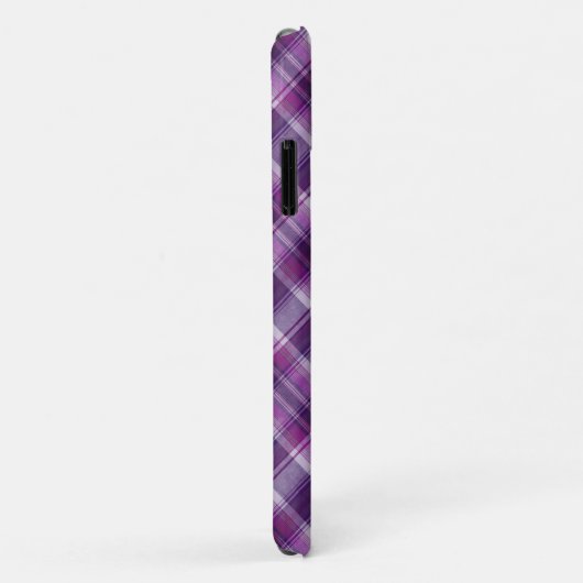 Coques Case-Mate iPhone Motif Plaid violet (Dos/Droite)