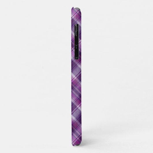 Coques Case-Mate iPhone Motif Plaid violet (Dos/Gauche)