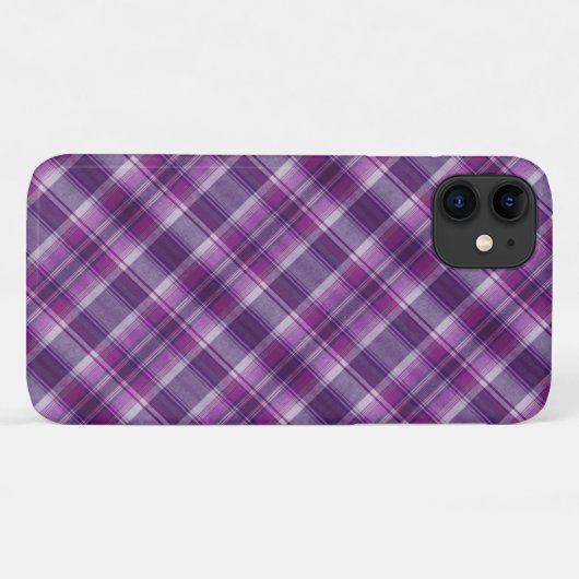 Coques Case-Mate iPhone Motif Plaid violet (Dos (Horizontal))