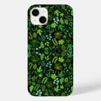 motif plante.14b BG noir