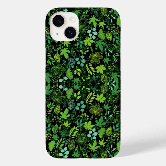 Coques Case-Mate iPhone motif plante.14b BG noir (Verso)