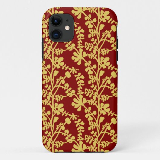 Coques Case-Mate iPhone Motif Plante Répétant Rouge Et Jaune Bandana (Dos)