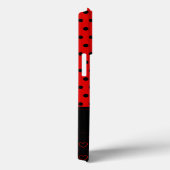 Coques Case-Mate iPhone Motif Pointe Noir Et Rouge, Nom Personnalisé (Verso / Droite)