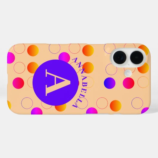 Coques Case-Mate iPhone Motif Pois Abstrait (Verso (horizontal))