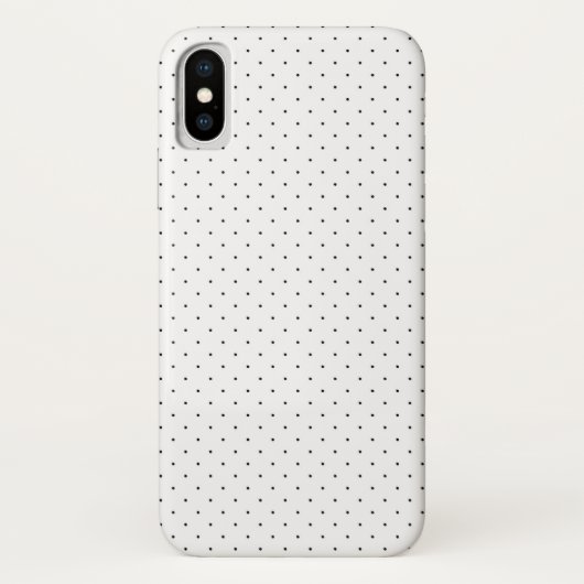 Coques Case-Mate iPhone Motif Pois blanc et noir (Dos)