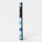 Coques Case-Mate iPhone Motif pois bleu (Dos/Gauche)