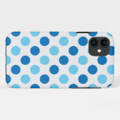 Coques Case-Mate iPhone Motif pois bleu (Dos (Horizontal))
