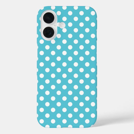 Coques Case-Mate iPhone Motif Pois bleu clair (Verso)