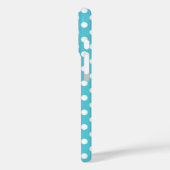 Coques Case-Mate iPhone Motif Pois bleu clair (Verso / Gauche)