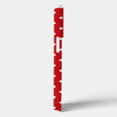 Coques Case-Mate iPhone Motif Pois Classique Blanc Sur Rouge Festif (Verso / Droite)