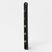 Coques Case-Mate iPhone motif pois d'or imprimé (Dos/Gauche)
