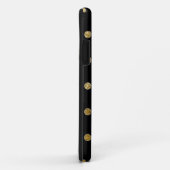 Coques Case-Mate iPhone motif pois d'or imprimé (Dos/Droite)