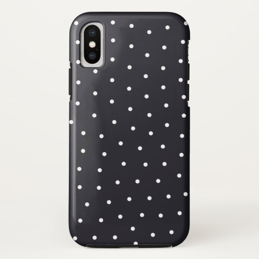 Coques Case-Mate iPhone Motif Pois noir et blanc (Dos)
