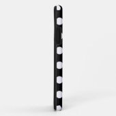 Coques Case-Mate iPhone Motif Pois noir et blanc (Dos/Droite)