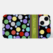 Coques Case-Mate iPhone motif pois personnalisé (Verso (horizontal))