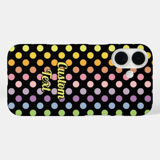 Coques Case-Mate iPhone Motif Pois Rainbow (Verso (horizontal))