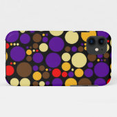 Coques Case-Mate iPhone Motif Pois rétro | Rouge violet jaune (Dos (Horizontal))