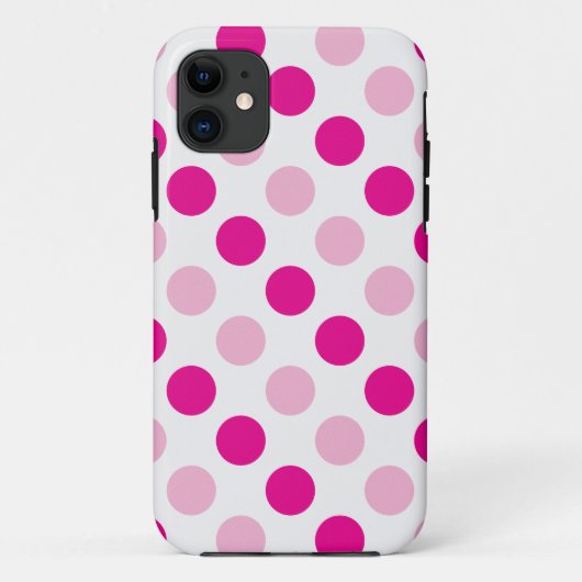 Coques Case-Mate iPhone Motif pois rose (Dos)