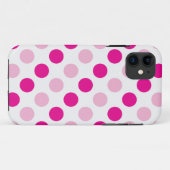 Coques Case-Mate iPhone Motif pois rose (Dos (Horizontal))