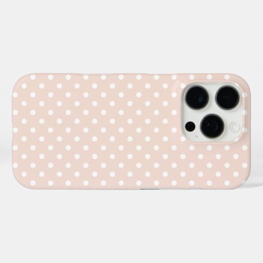 Coques Case-Mate iPhone Motif Pois rose (Verso (horizontal))