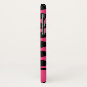 Coques Case-Mate iPhone Motif Pois rose et noir personnalisé (Dos/Gauche)