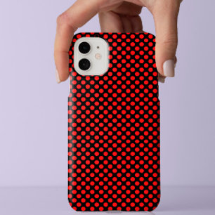 Case-Mate iPhone Case Motif Pois Rouge Classique Sur Noir Élégant