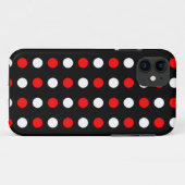 Coques Case-Mate iPhone Motif pois rouge et blanc (Dos (Horizontal))