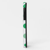 Coques Case-Mate iPhone Motif pois vert (Dos/Gauche)