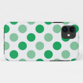 Coques Case-Mate iPhone Motif pois vert (Dos (Horizontal))