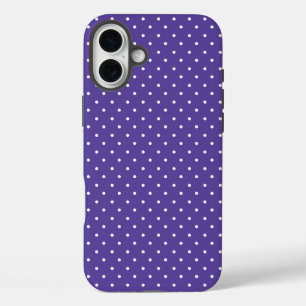 Coques iPhone 16 Plus Motif pois violet moyen sans couture