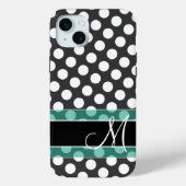 Coques Case-Mate iPhone Motif Poka Dot avec Monogramme (Verso)