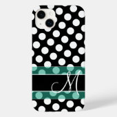 Coques Case-Mate iPhone Motif Poka Dot avec Monogramme (Verso)