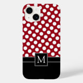Coques Case-Mate iPhone Motif Poka Dot avec Monogramme (Verso)