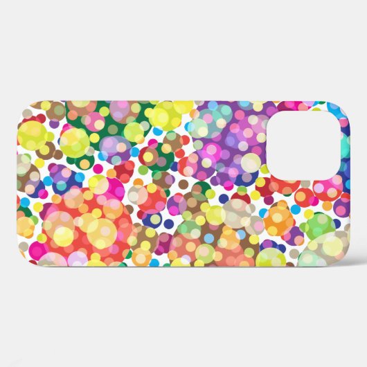 Coques Case-Mate iPhone Motif Polka coloré (Verso (horizontal))