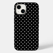 Coques Case-Mate iPhone Motif Polka noir et blanc classique 14 (Verso)