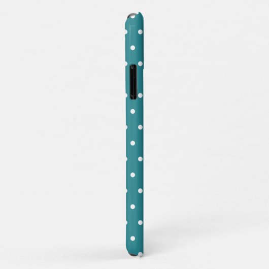 Coques Case-Mate iPhone Motif Polka Turquoise (Dos/Droite)