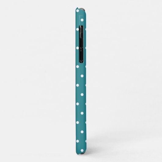 Coques Case-Mate iPhone Motif Polka Turquoise (Dos/Gauche)