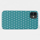 Coques Case-Mate iPhone Motif Polka Turquoise (Dos (Horizontal))