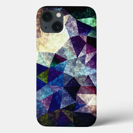 Coques Case-Mate iPhone Motif polygonale en marbre. (Verso)