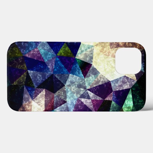 Coques Case-Mate iPhone Motif polygonale en marbre. (Verso (horizontal))