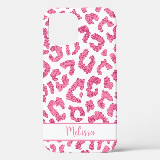 Coques Case-Mate iPhone Motif Poster de animal Girly Leopard Personnalisé (Verso)