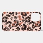 Coques Case-Mate iPhone Motif poster de animal léopard d'eau (Verso (horizontal))