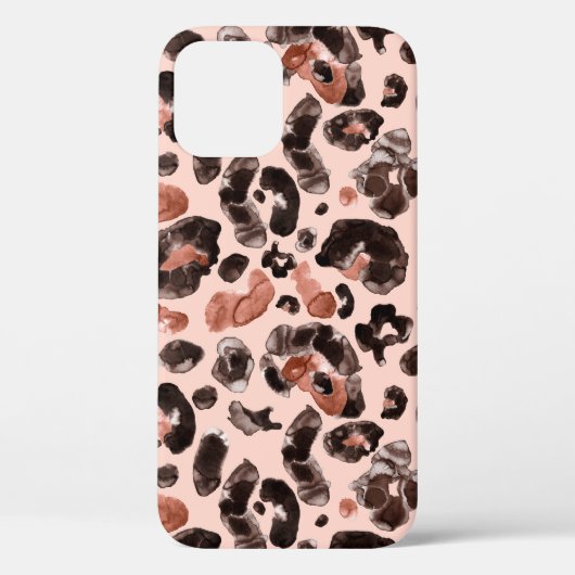 Coques Case-Mate iPhone Motif poster de animal léopard d'eau (Verso)